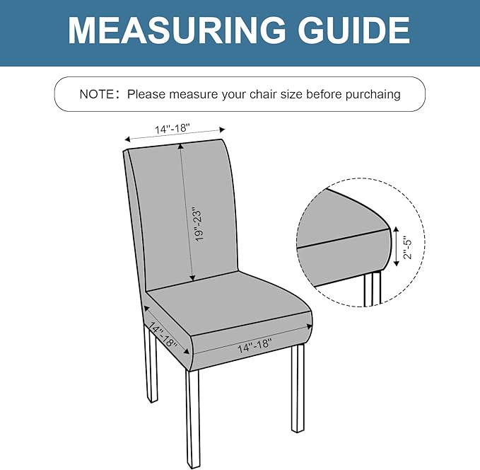 Genina Waterproof Chair Covers for Dining Room, Stretch Jacquard Dining Chair Slipcovers Removable Washable Chair Protector for Kitchen, Hotel, Restaurant (Leaves-Taupe, 2 PCS)