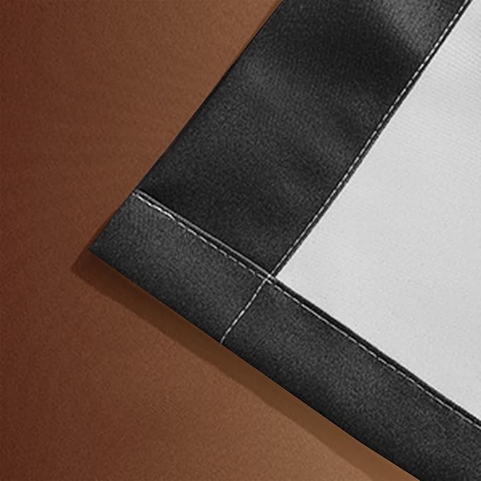 Yakamok Blackout Ombre Burnt Orange and Black Curtains-Gradient Room Darkening Curtain, Grommet Thermal Insulated Light Blocking Window Drapes Curtain for Living Room Bedroom,52 x 84 Inch,2 Panels