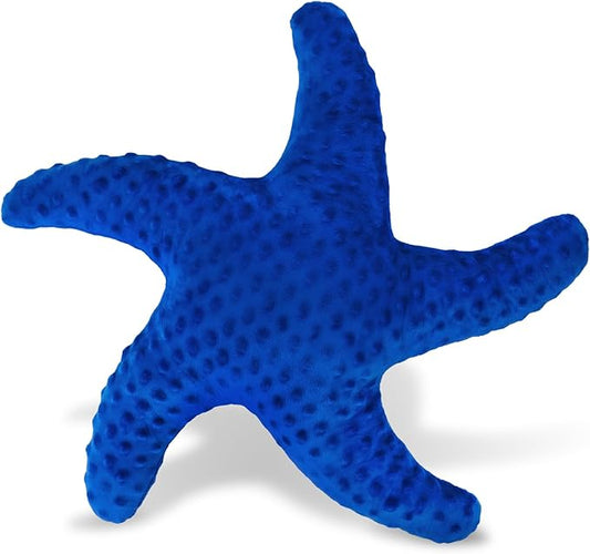 Marble Empire Starfish Pillow for Couch and Bed, Coastal Decor Throw Pillow, Ocean Beach Theme Accent Pillow for Living Room（Navy Blue）
