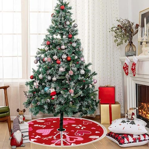 36 Inch Valentine's Day Tree Skirt Reversible St. Patrick's Decorations - Image 6