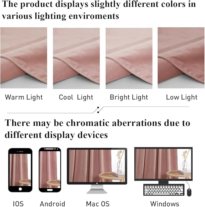 StangH Dusty Pink Velvet Curtains Elegant Decor for Girls Bedroom, W42 x L90, Soft Room Darkening Window Drapes for Dressing Room Luxury Backdrops for Wedding Party, 2 Panels