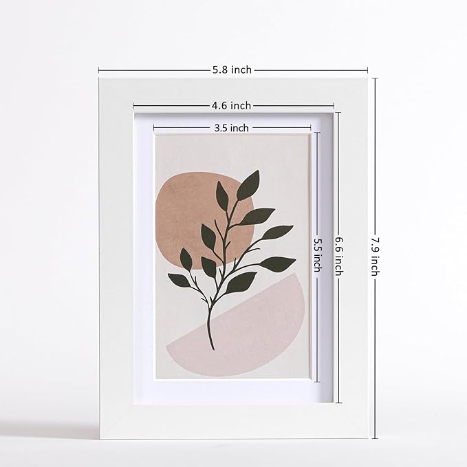 eletecpro 5x7 Picture Frames Set of 10, Picture Frame Collage Wall Decor Display 4x6 Photo with Mat or 5x7 without Mat, Home Decor Gallery Frame for Table Top or Wall Mounting, White