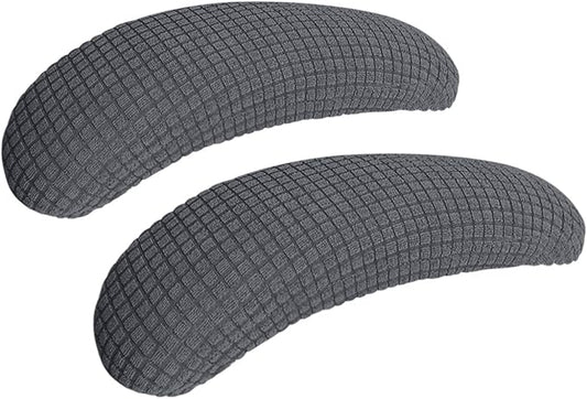 FORCHEER Office Chair Armrest Covers Dark Grey10-13 inch Long Stretchable Water Resistant Jacquard Desk Chair Arm Rest Covers for Computer Chair Arm Removable Washable 2 Pieces