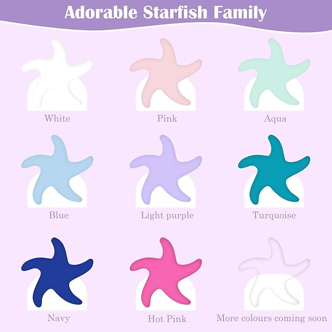 Marble Empire Starfish Pillow for Couch and Bed, Coastal Decor Throw Pillow, Ocean Beach Theme Accent Pillow for Living Room（Purple）