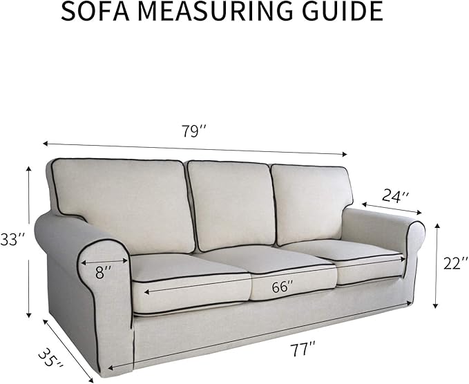 PureFit Super Stretch Sofa Slipcover – Spandex Non Slip Soft Couch Sofa Cover, Washable Furniture Protector with Non Skid Foam and Elastic Bottom for Kids, Pets （Sofa, Red）