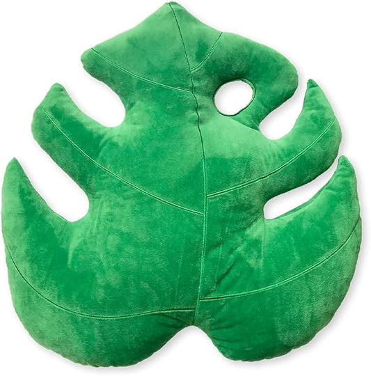 Green Philosophy Co. Monstera Deliciosa Leaf Pillow - Jungle Green