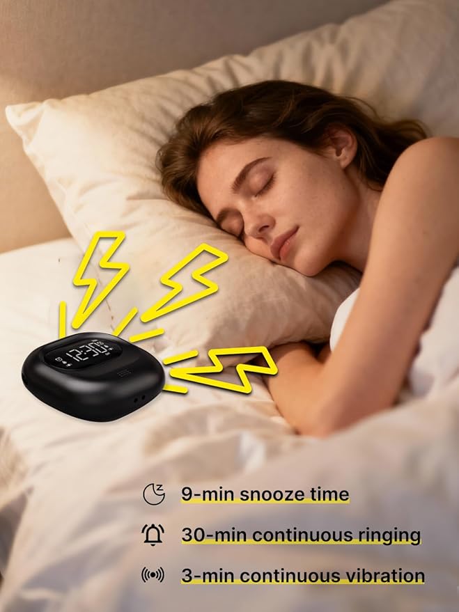 ROCAM Vibrating Alarm Clock Bed Shaker, Rechargeable 3000mAh Battery - Image 6