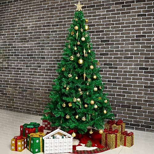 Sunnyglade 48 Inch Christmas Tree Skirt Double-Layer Design Santa Pattern - Image 3