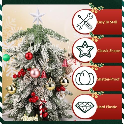 Hanaive Christmas Tree Topper Mini Star Small,White,2.36 Inch,Glitter - Image 5