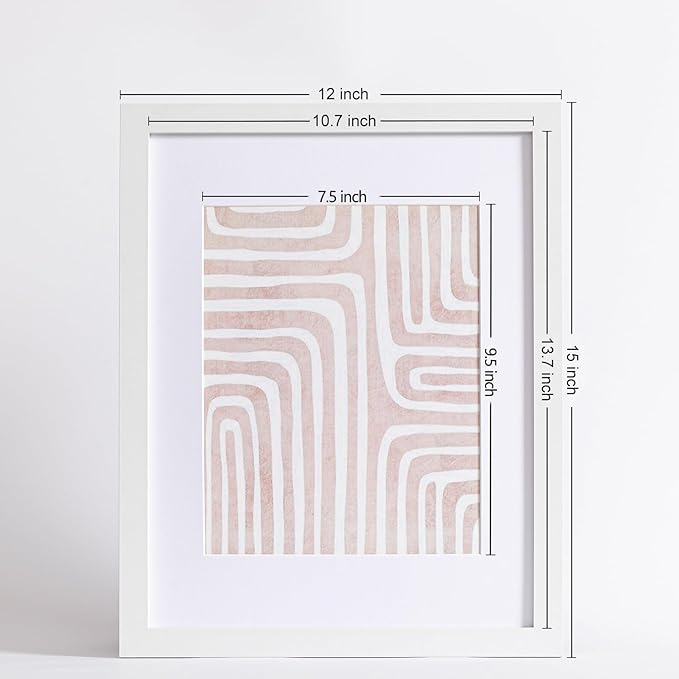 eletecpro 11x14 Picture Frames Set of 10, Picture Frame Collage Wall Decor Display 8x10 Photo with Mat or 11x14 without Mat, Home Decor Gallery Wall Frame for Wall Mounting, White