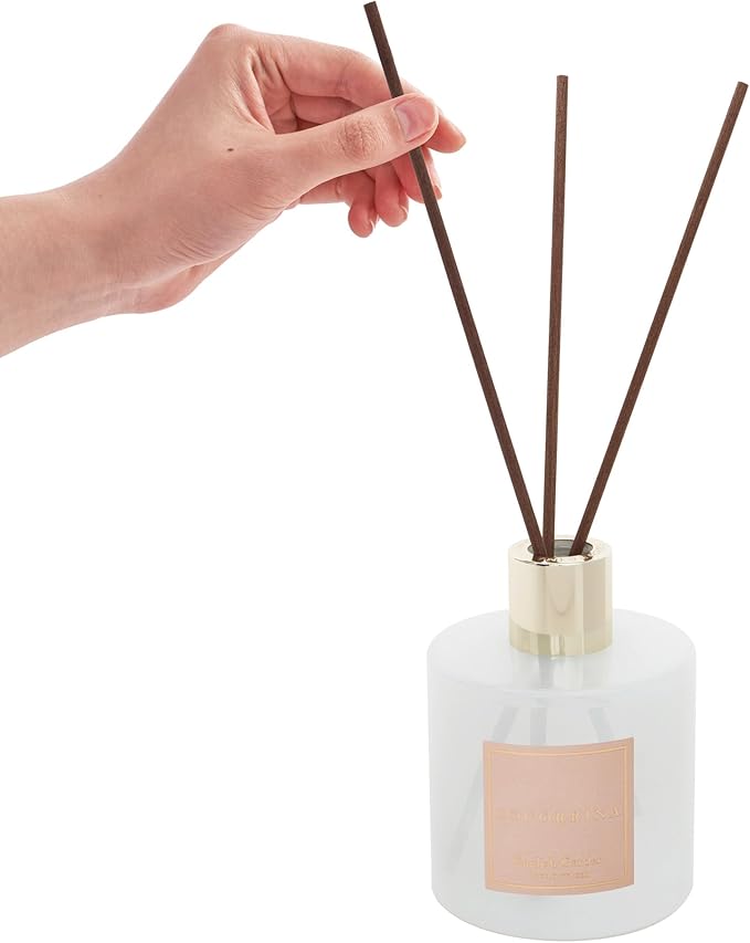 COCORR??NA Reed Diffuser - English Garden Scented Diffuser with 8 Sticks Home Fragrance Reed Diffuser for Bathroom Shelf Decor