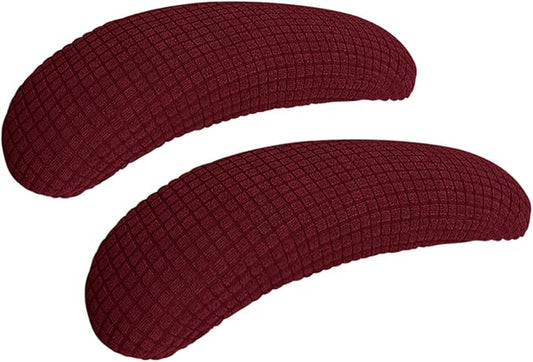 FORCHEER Office Chair Armrest Covers Stretchable Water Resistant Spandex Stretch Jacquard Elastic Band Computer Office Chair Arm Pad Covers Chair Slipcover for Desk Chairs Arm 2P-Wine Red