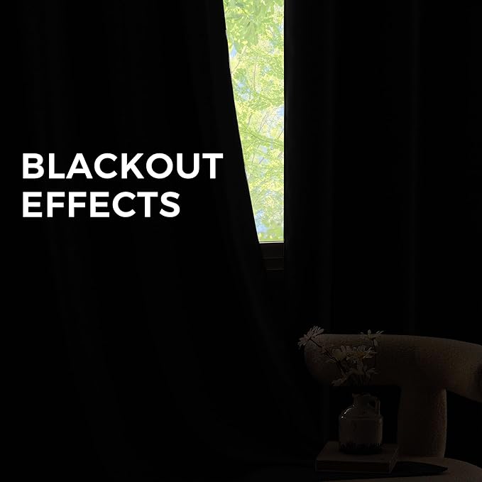 NICETOWN Room Darkening Draperies Curtains Panels, 2 Panels Grey W52 x L108