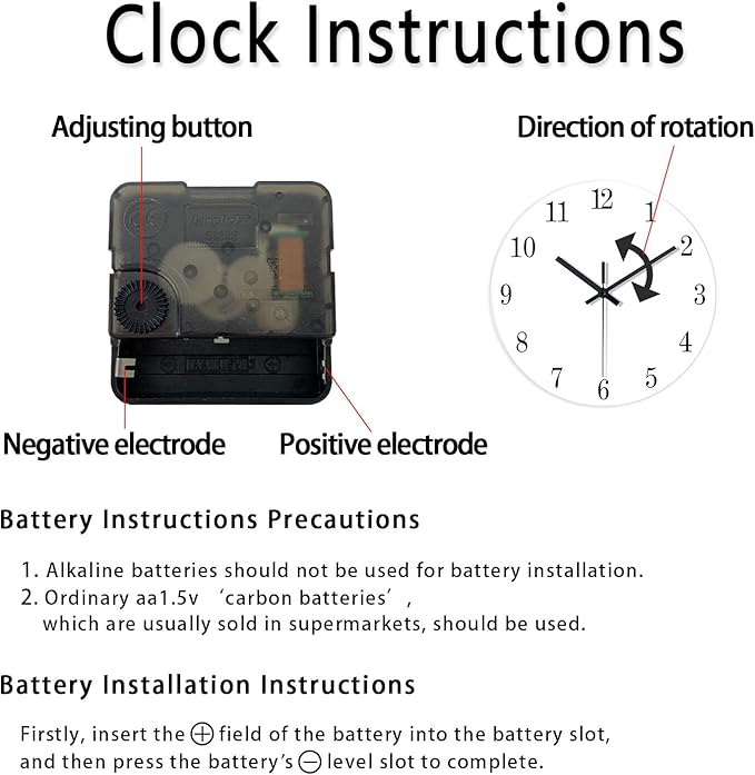 14 Inch Black and Gold Wall Clock for Living Room Decor Silent Wall Clock Non Ticking Glass Wall Clocks Battery Operated