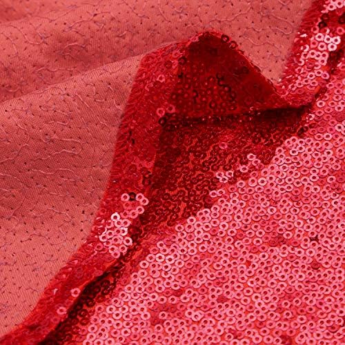 Red Tree Skirt 24 inches Small Christmas Tree Skirt Glitter Sequin Tree Skirt for Christmas Decorations - Image 6