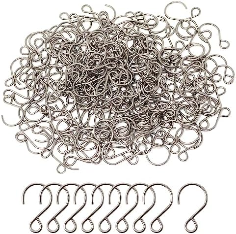 Honbay 200PCS Mini S Shape Hooks Stainless Steel Tiny Ornament Hooks Crystal Bead Curtain Hooks for Suncatchers Chandelier Crystal Lamps and Christmas Tree Decoration by Unknown