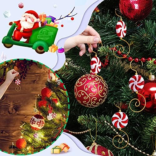 Hotop 20 Pieces Christmas Ornament Hooks Candy Ornament Hooks Candy Bead Wire Hangers Tree Decorating Hangers Decor for Christmas Tree Decoration - Image 4
