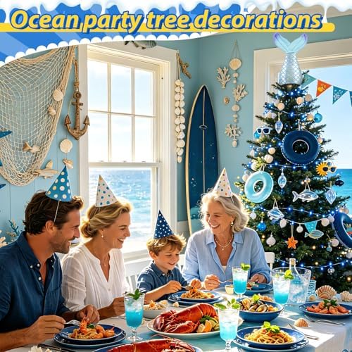 10In Blue Mermaid Tail Summer Tree Topper Fish Tail Tree Topper - Image 4