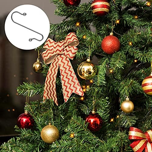 50pcs Metal Hangers for Christmas Decorations Multi-Functional Xmas Hanging Hooks for Ornaments Baubles and Floral Arrangements Punch Space-Saving Shape - Image 7