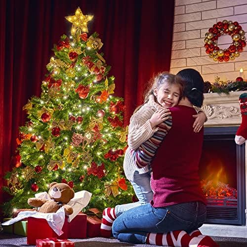 DULEFUN 11.8 Inch Christmas LED Gold Star Tree Topper with 20 LED Lights - Image 6