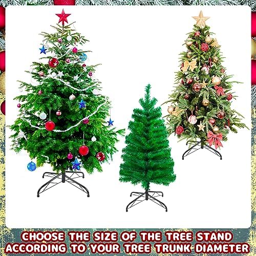 CCINEE Metal Christmas Tree Stand, Universal Folding Xmas Tree Stand 15.7 Inch Replacement Tree Stand Base for 3 Ft to 6 Ft Christmas Artificial Trees Fake Tree, Green - Image 4