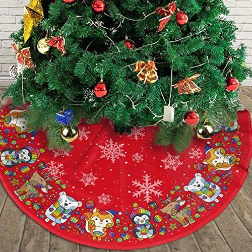 Merry Christmas Tree Skirt Christmas Tree Ornaments Tree Skirt for Christmas Decoration 48" - Image 3