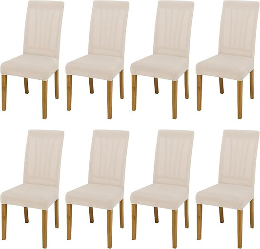 BIETYONE Chair Covers,Dining Room Chair Covers Set of 8,Stretch Kitchen Chair Cover,Washable Dining Chair Cover,Parsons Chair Slipcovers Protective,for Home,Restaurant,Banquet