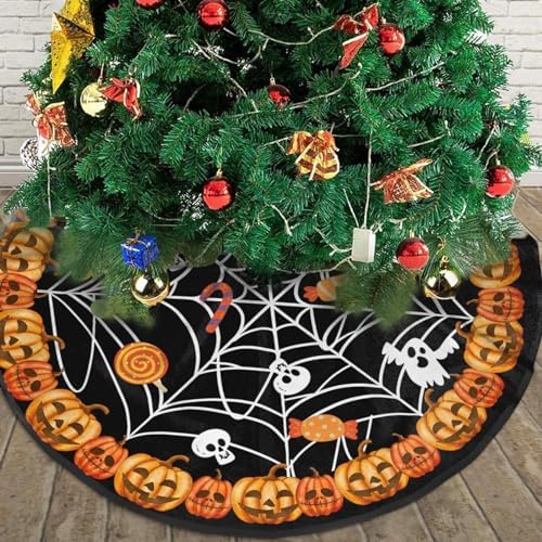 Halloween Christmas Tree Ornaments - Tree Skirt for Decoration, 48" - Image 3