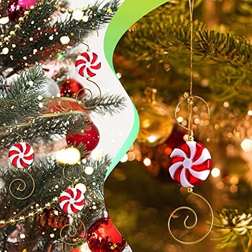Hotop 20 Pieces Christmas Ornament Hooks Candy Ornament Hooks Candy Bead Wire Hangers Tree Decorating Hangers Decor for Christmas Tree Decoration - Image 5