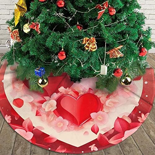 Love Hearts Tree Skirts Xmas Ornaments, Sweet Tree Skirt for Christmas Party Holiday All Occasions 36" - Image 6