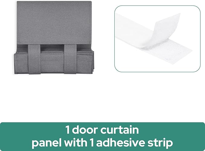 HOMEIDEAS 100% Linen Blackout Sidelight Curtains for Front Door, Side Door Window Curtains, Small Window,Thermal Insulated Covering, 1 Panel, W12 X L68 Inch, Dark Grey