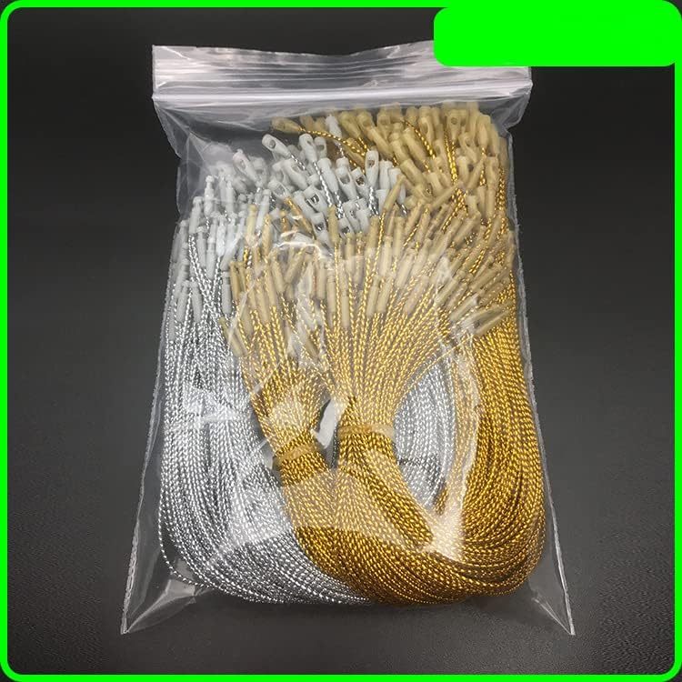 1000pcs Gold Christmas Ornament Hanger Snap Locking String Ornament Hangers Snap Locking Tighten The Pendant Rope Bullet Gold Thread for Christmas Tree Ornament Decorations (Silver) - Image 5