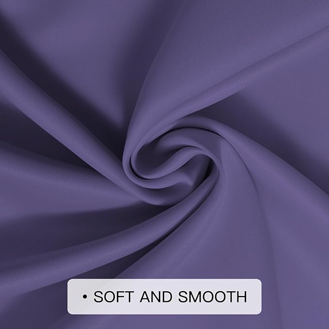 COSVIYA Curtains & Drapes Ombre Lilac Curtains 84 inch Length 2 Panels, Grommet Room Darkening Light Blocking Insulated Thermal Gradient Window Curtains for Bedroom/Living Room,52x84 inches