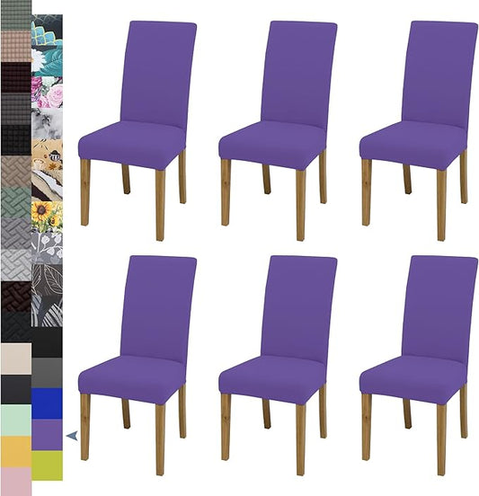 BIETYONE Chair Covers,Dining Room Chair Covers Set of 6,Stretch Kitchen Chair Cover,Washable Dining Chair Cover,Parsons Chair Slipcovers Protective,for Home,Restaurant,Banquet