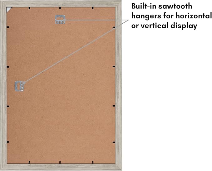 Americanflat 13x19 Picture Frame with Shatter-Resistant Glass - Signature Collection - Gallery-Style Frames Made of Engineered Wood - Photo Frame for Wall Display - Driftwood