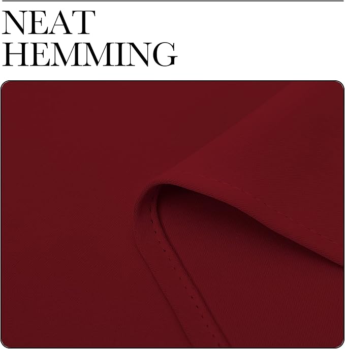 NICETOWN Christmas Burgundy Bedroom Curtains Blackout Draperies, Decorations Thermal Insulated Solid Grommet Top Blackout Drapes for Cafe (One Pair, 34 x 54-inch)