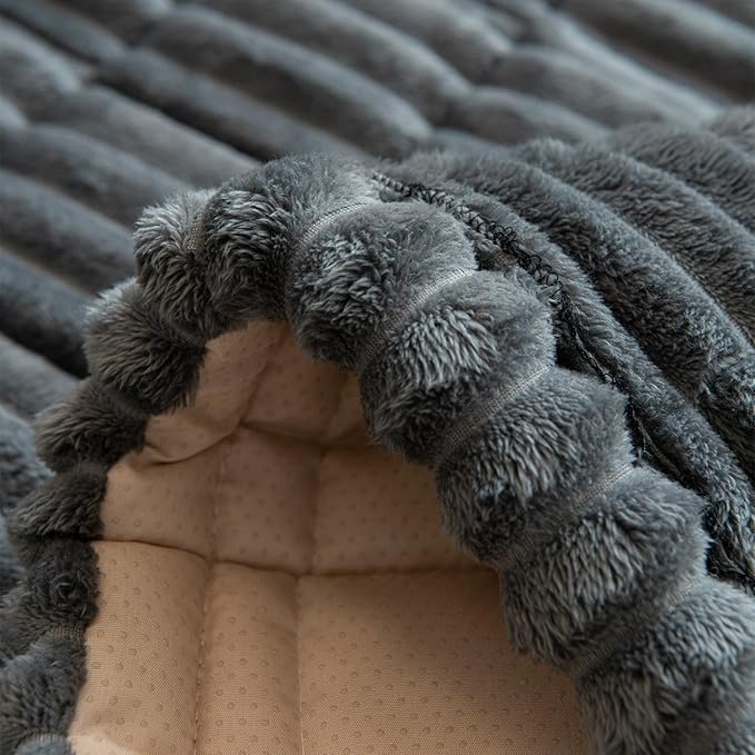 Gumfolk Pet Couch Covers for Sofa Slipcovers Couch Protector for Dogs Washable Cushion Cover, Sofa Pad Blanket Furniture, Dark Grey, 27in*71in