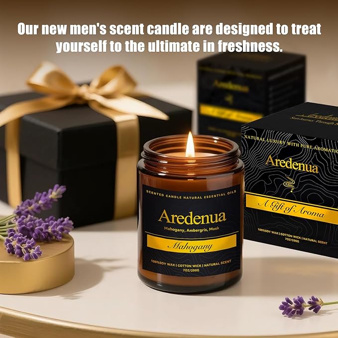 Caramel Coffee Candle – Soy Candle with Sweet Caramel & Rich Coffee Aroma, Long Lasting Scented Candle for Home, Kitchen, Lounge, Gift for Women & Men - 7oz Cafe Candles