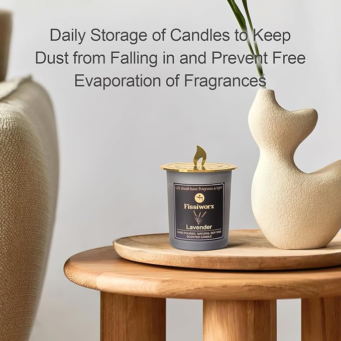 Lavender Scented Candle with Candle Topper – Natural Soy Wax Hand-Poured – Relax and Relieve Stress – 60-Hour Long-Lasting Burn – Premium Aromatherapy Candle for Home Decor, Gifts