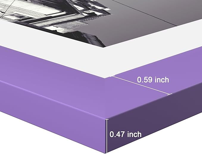eletecpro 8x10 Picture Frames Set of 10, Picture Frame Collage Wall Decor Display 5x7 Photo With Mat or 8x10 without Mat, Home Decor Gallery Frame for Table Top or Wall Mounting, Purple