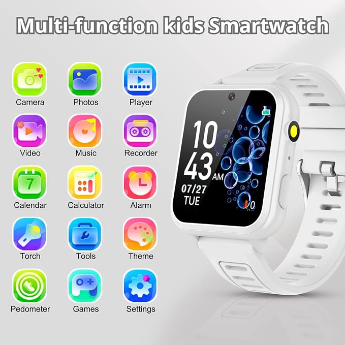 Kids Game Smart Watches Girls with 39 Puzzle Games Camera Music Player - Image 2