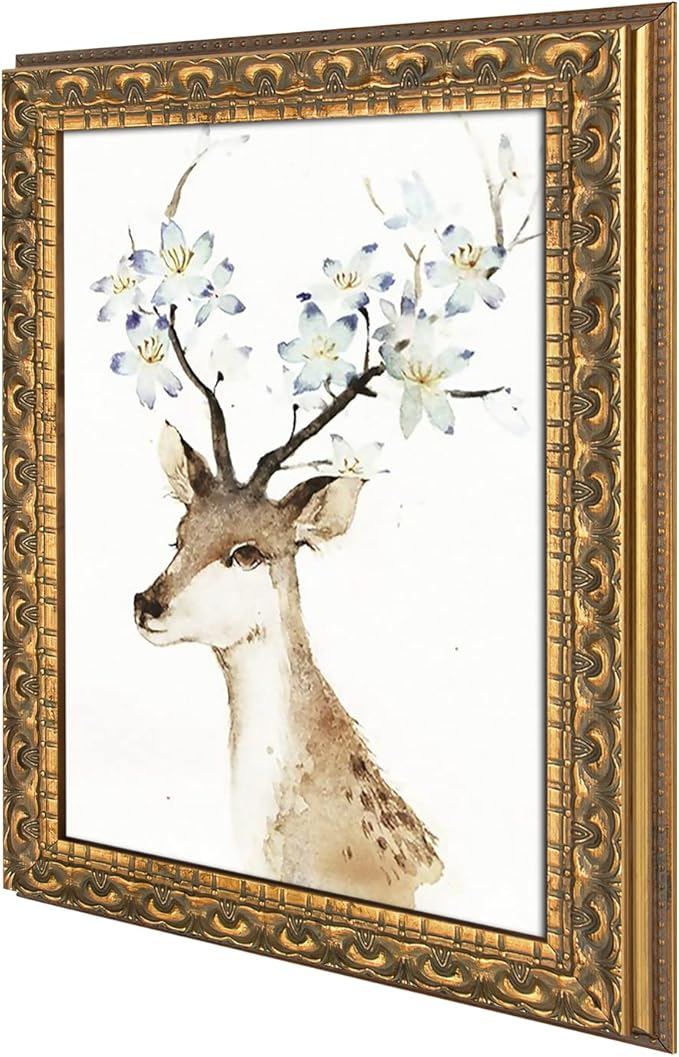 Golden State Art, 8X10 Ornate Finish Photo Frame, Bronze Color, Real Glass