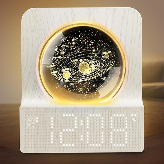 DreamSky Space Alarm Clock for Kids Teens with RGB Night Light for Bedroom by DreamSky