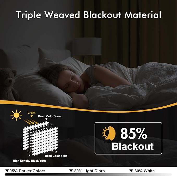 MIULEE Taupe Brown Blackout Curtains for Bedroom Living Room 45 Inches Long 2 Panels, Thermal Insulated Room Darkening Drapes Grommet Noise Reducing Light Blocking Window Treatments 40x45 Inch