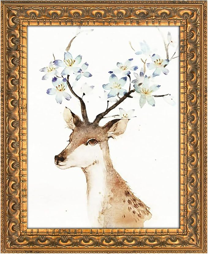Golden State Art, 8X10 Ornate Finish Photo Frame, Bronze Color, Real Glass