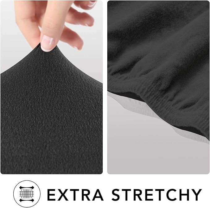 PureFit Super Stretch Sofa Slipcover – Spandex Non Slip Soft Couch Sofa Cover, Washable Furniture Protector with Non Skid Foam and Elastic Bottom for Kids, Pets （Loveseat, Dark Gray）