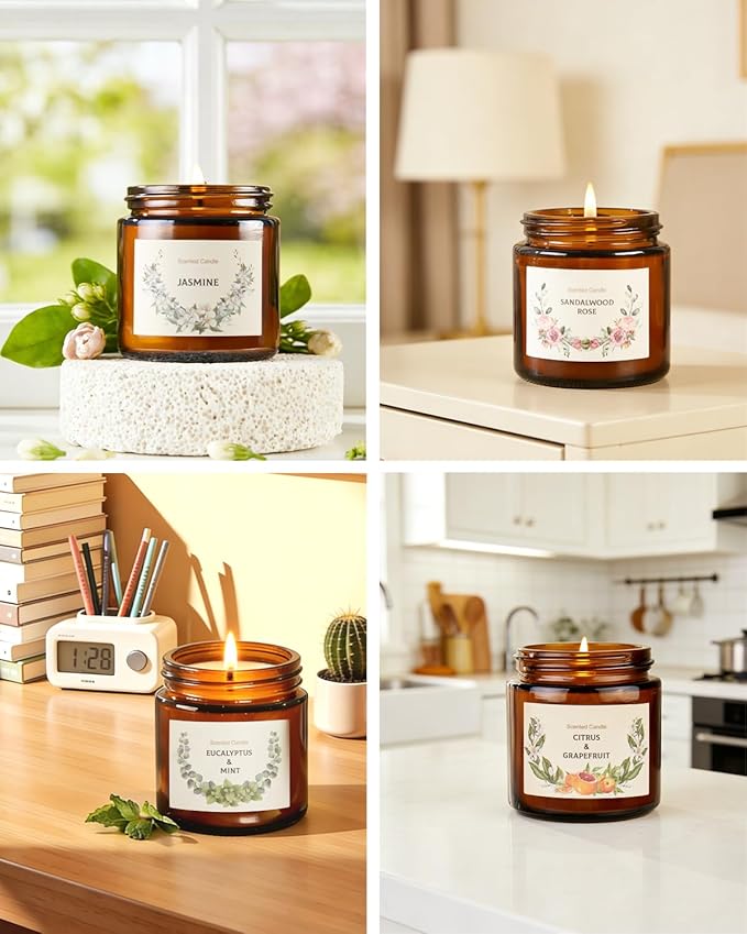 Scented Candle Gift Set for Women, 10 Pack Long Lasting Soy Wax Candles, Aromatherapy Candles for Home, Perfect Gifts for Birthday, Mother’s Day, Thanksgiving & Holidays