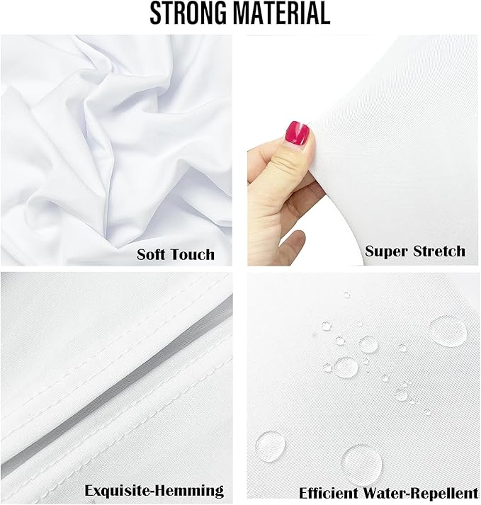 40PCS Stretch Spandex Folding Waterproof Chair Covers,Universal Fitted Chair Cover Protector for Wedding Party Banquet Holidays Celebration Decoration(40, White New)