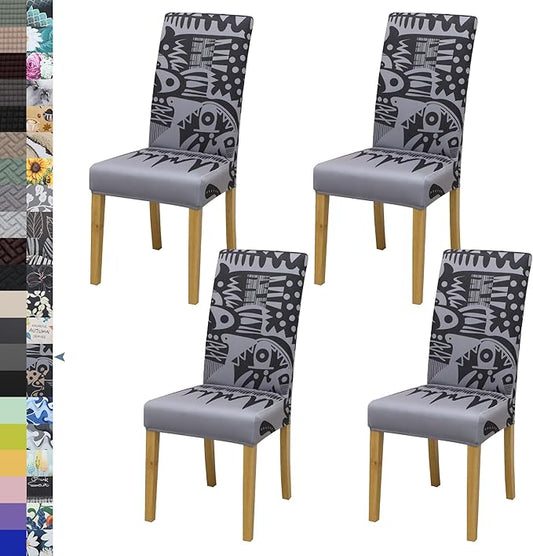 BIETYONE Chair Covers,Dining Room Chair Covers Set of 4,Stretch Kitchen Chair Cover,Washable Dining Chair Cover,Parsons Chair Slipcovers Protective,for Home,Restaurant,Banquet