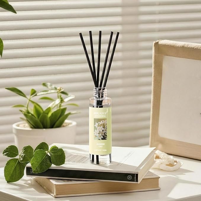 Airkeep Reed Diffuser Oil Refill/Jasmine Lily/3.38 oz / 1 Pack/Air Freshener & Aromatherapy Essential Oil Blend for Home Fragrance ?€? Scented Refill Oil for Bathroom, Bedroom & Home Decor